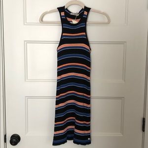 OBEY striped fitted dress